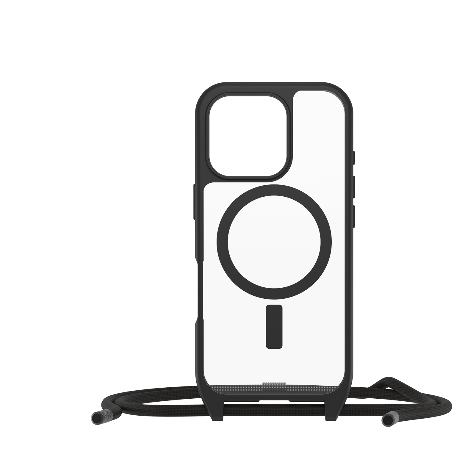 Coque iPhone 16 Pro | React Series Necklace Magsafe Black Crystal