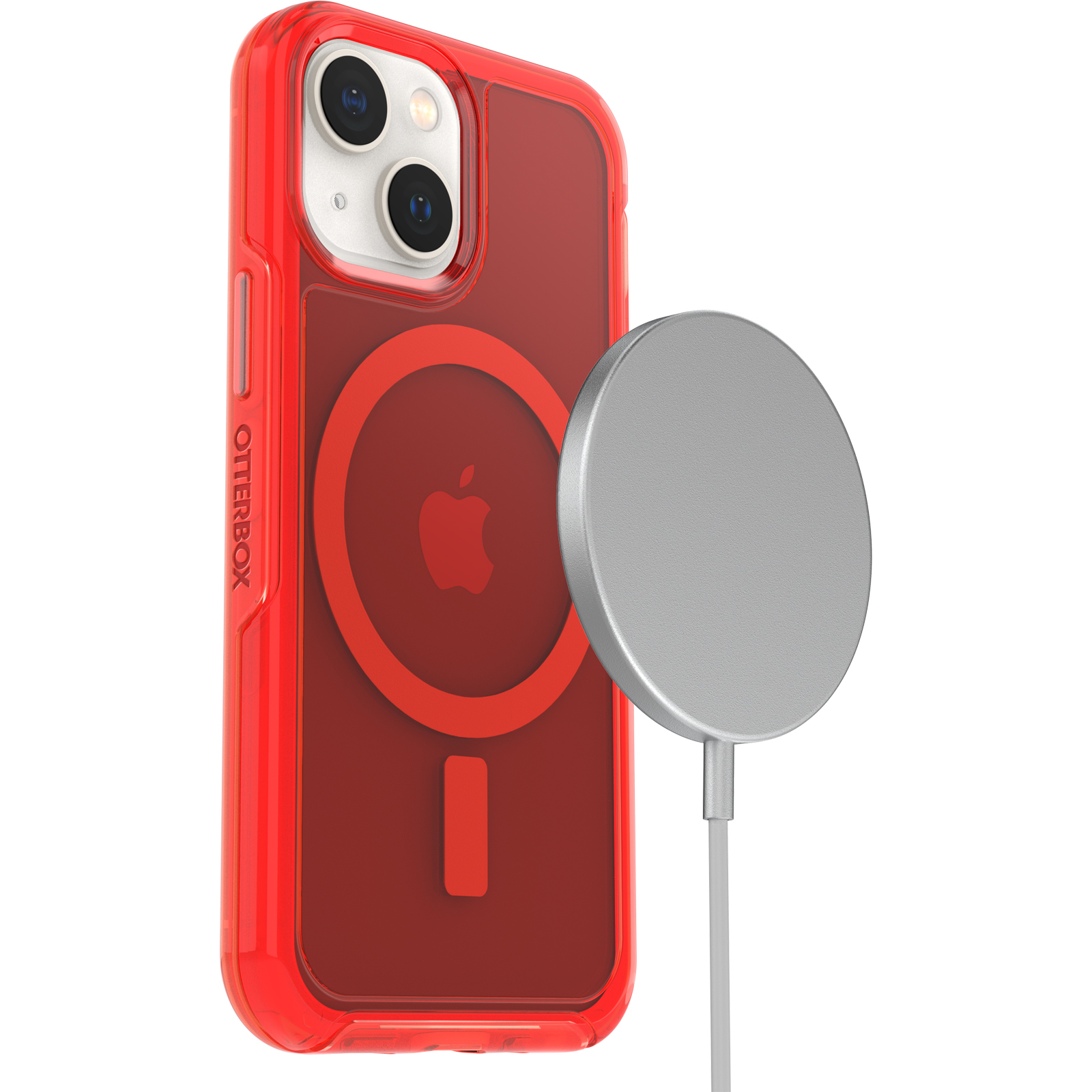 Coque iPhone 13 Mini TPU Compatible MagSafe-Rouge